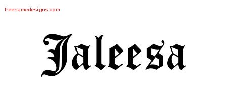 Blackletter Name Tattoo Designs Jaleesa Graphic Download