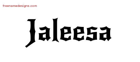 Gothic Name Tattoo Designs Jaleesa Free Graphic Gothic Name Tattoo Designs Jaleesa Free Graphic
