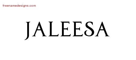 Regal Victorian Name Tattoo Designs Jaleesa Graphic Download