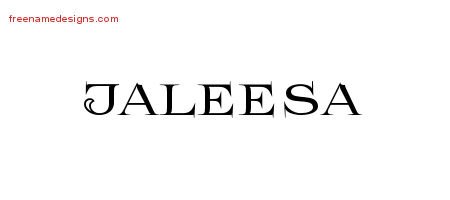 Flourishes Name Tattoo Designs Jaleesa Printable