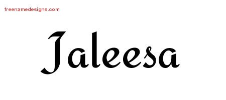 Calligraphic Stylish Name Tattoo Designs Jaleesa Download Free
