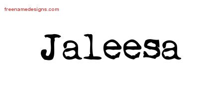 Vintage Writer Name Tattoo Designs Jaleesa Free Lettering