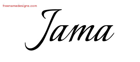 Calligraphic Name Tattoo Designs Jama Download Free