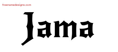 Gothic Name Tattoo Designs Jama Free Graphic