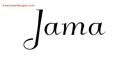 Elegant Name Tattoo Designs Jama Free Graphic