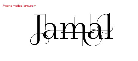 Decorated Name Tattoo Designs Jamal Free Lettering