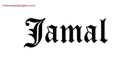 Blackletter Name Tattoo Designs Jamal Printable