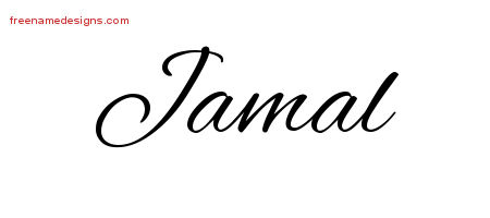 Cursive Name Tattoo Designs Jamal Free Graphic