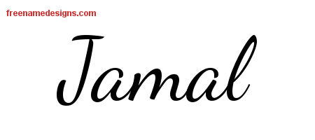 Lively Script Name Tattoo Designs Jamal Free Download