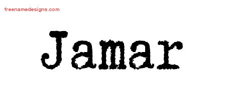 Typewriter Name Tattoo Designs Jamar Free Printout