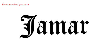 Blackletter Name Tattoo Designs Jamar Printable