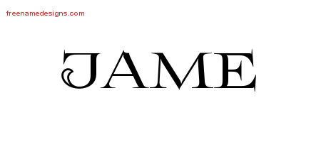 Flourishes Name Tattoo Designs Jame Graphic Download