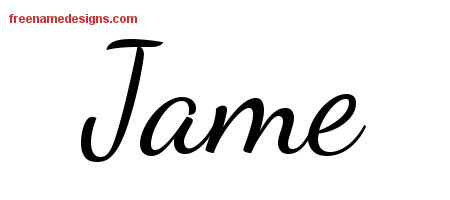 Lively Script Name Tattoo Designs Jame Free Printout