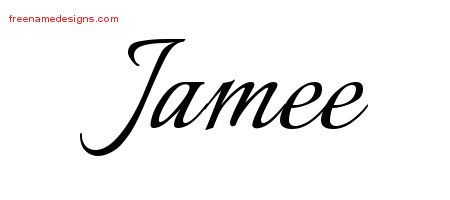 Calligraphic Name Tattoo Designs Jamee Download Free