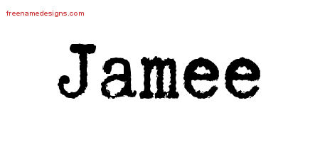 Typewriter Name Tattoo Designs Jamee Free Download