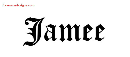 Blackletter Name Tattoo Designs Jamee Graphic Download