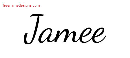 Lively Script Name Tattoo Designs Jamee Free Printout