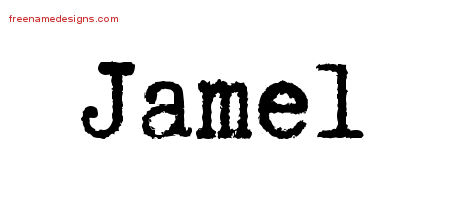 Typewriter Name Tattoo Designs Jamel Free Printout