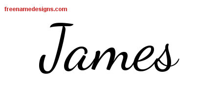 Lively Script Name Tattoo Designs James Free Printout