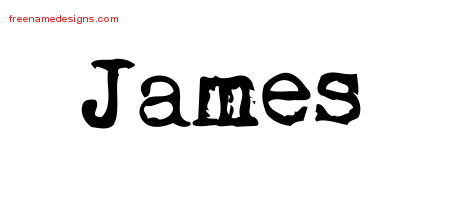 Vintage Writer Name Tattoo Designs James Free