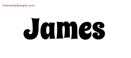 Groovy Name Tattoo Designs James Free