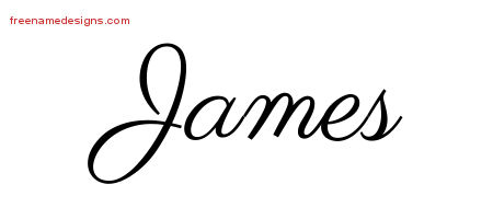 Classic Name Tattoo Designs James Printable