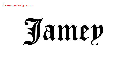 Blackletter Name Tattoo Designs Jamey Printable