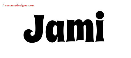Groovy Name Tattoo Designs Jami Free Lettering