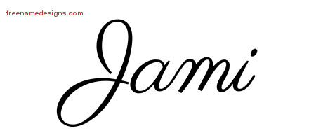 Classic Name Tattoo Designs Jami Graphic Download