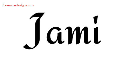Calligraphic Stylish Name Tattoo Designs Jami Download Free
