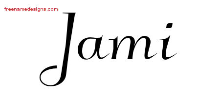 Elegant Name Tattoo Designs Jami Free Graphic
