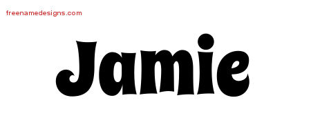 Groovy Name Tattoo Designs Jamie Free