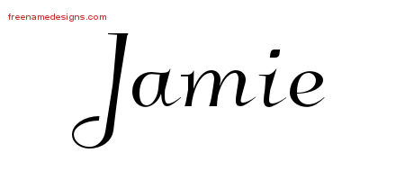 Elegant Name Tattoo Designs Jamie Free Graphic