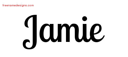 Handwritten Name Tattoo Designs Jamie Free Printout