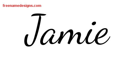 Lively Script Name Tattoo Designs Jamie Free Printout