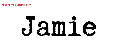Typewriter Name Tattoo Designs Jamie Free Download