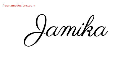 Classic Name Tattoo Designs Jamika Graphic Download