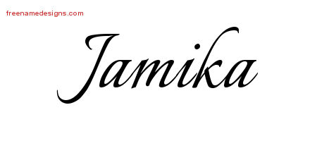 Calligraphic Name Tattoo Designs Jamika Download Free