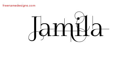 Decorated Name Tattoo Designs Jamila Free