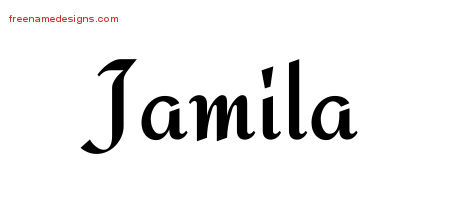 Calligraphic Stylish Name Tattoo Designs Jamila Download Free