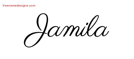 Classic Name Tattoo Designs Jamila Graphic Download
