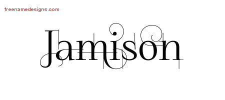 Decorated Name Tattoo Designs Jamison Free Lettering
