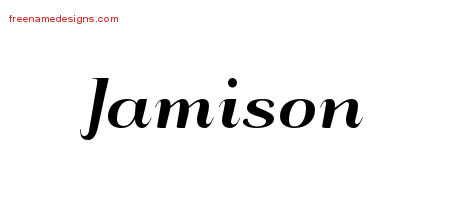 Art Deco Name Tattoo Designs Jamison Graphic Download