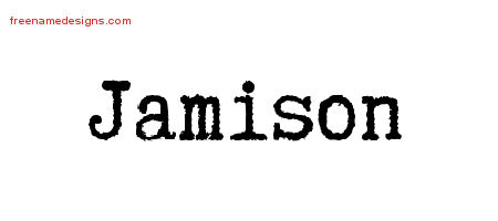 Typewriter Name Tattoo Designs Jamison Free Printout