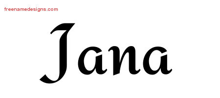 Calligraphic Stylish Name Tattoo Designs Jana Download Free