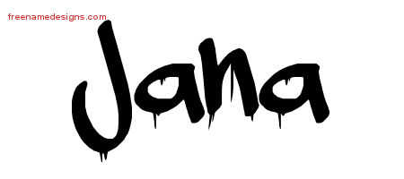 Graffiti Name Tattoo Designs Jana Free Lettering