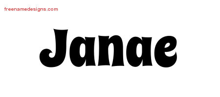 Groovy Name Tattoo Designs Janae Free Lettering