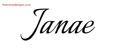Calligraphic Name Tattoo Designs Janae Download Free