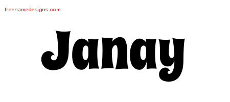 Groovy Name Tattoo Designs Janay Free Lettering