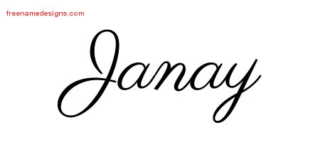 Classic Name Tattoo Designs Janay Graphic Download